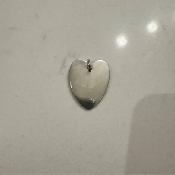 GUCCI Sterling Silver "Heart Tag" Logo Pendant - Picture 5 of 6